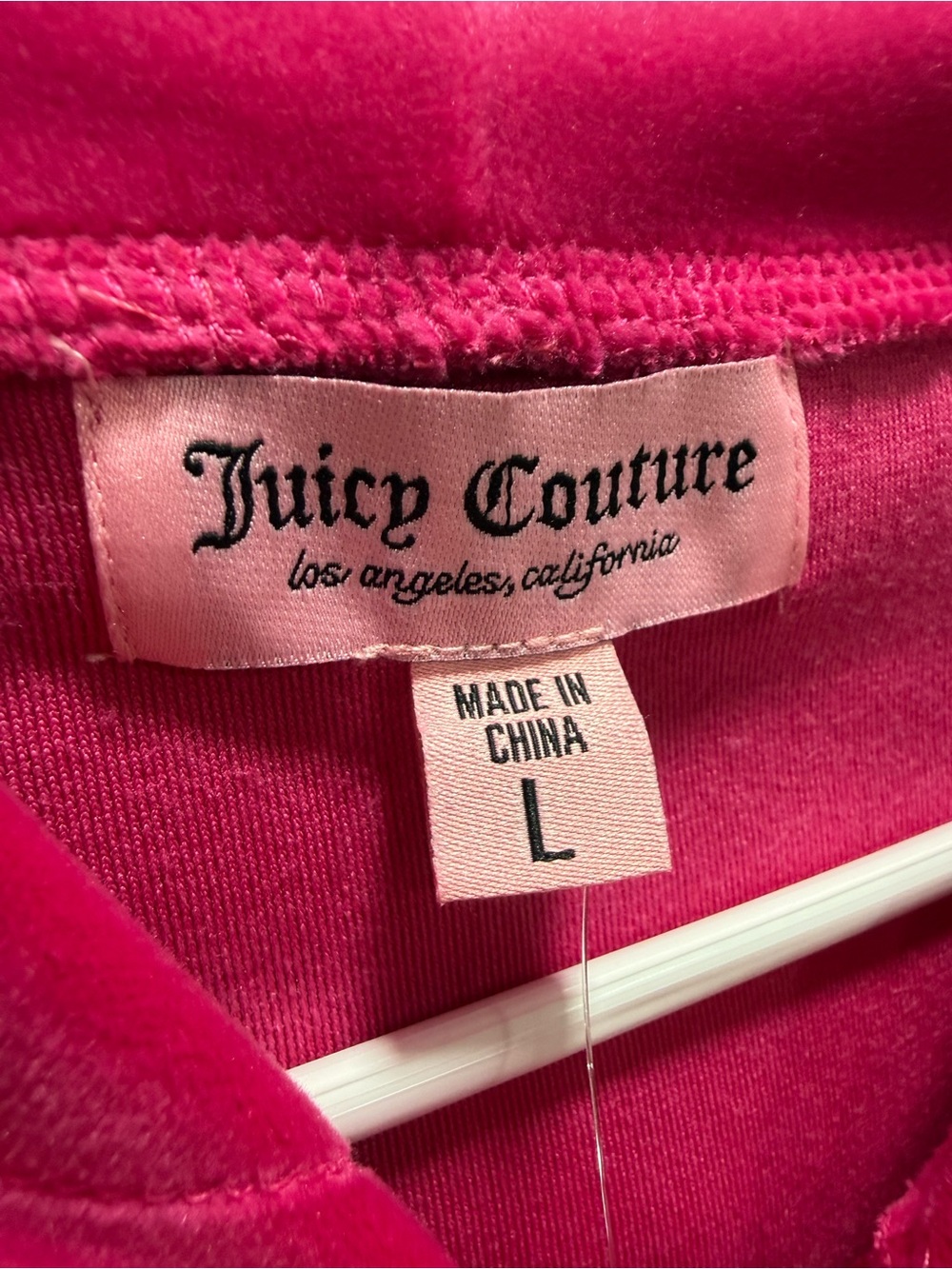 Juicy Couture Hot Pink Velour Zip Hoodie - Picture 5 of 9